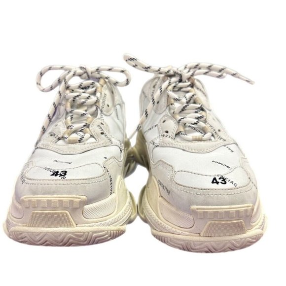 Balenciaga Triple S all over logo sneakers shoes 536737 MENS US 10 EUR 43 - Picture 4 of 12